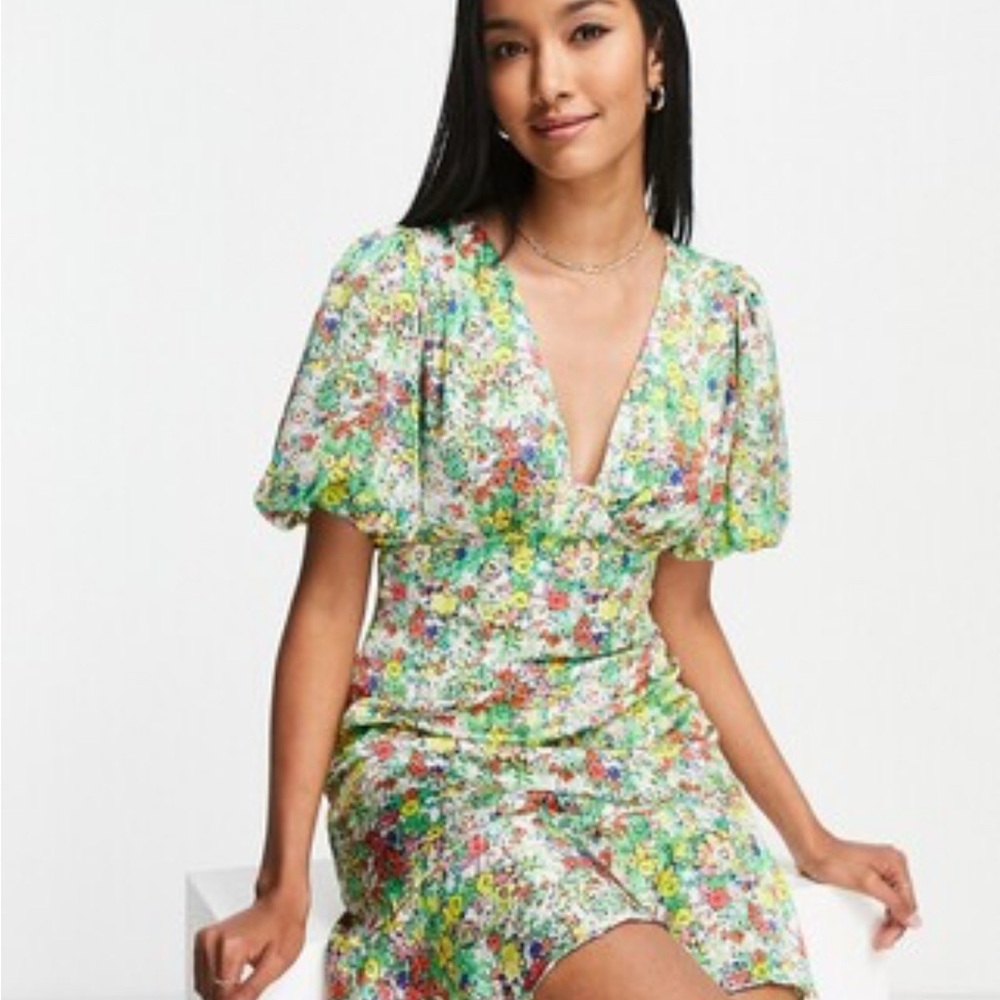 Topshop Multicolor Floral Mini Dress